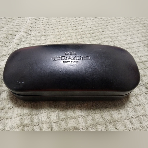 Coach Accessories - Coach Glasses Case with Cleaning Cloth, Black Leather